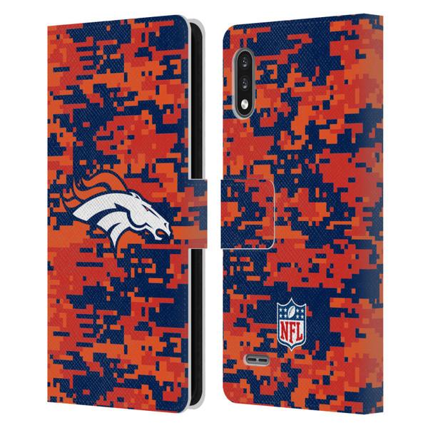 NFL Denver Broncos Graphics Digital Camouflage Leather Book Wallet Case Cover For LG K22