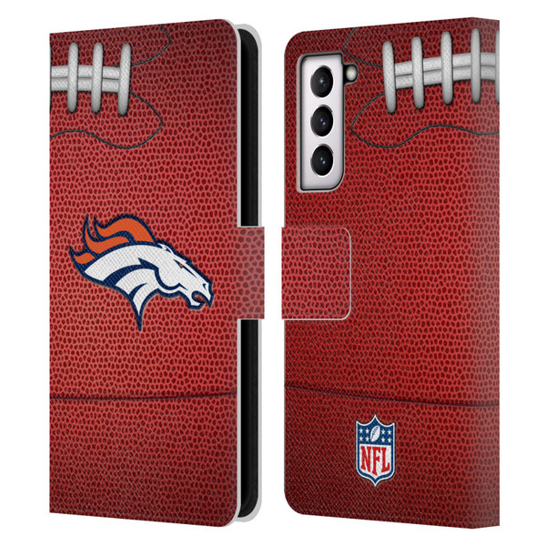 NFL Denver Broncos Graphics Football Leather Book Wallet Case Cover For Samsung Galaxy S21 5G