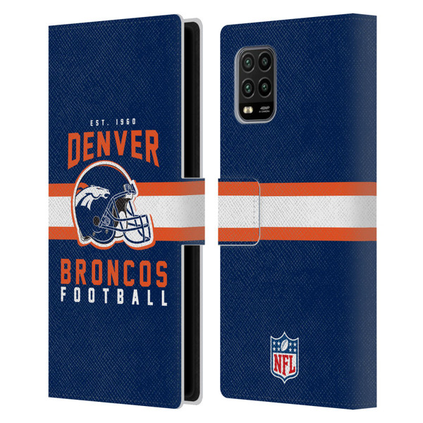 NFL Denver Broncos Graphics Helmet Typography Leather Book Wallet Case Cover For Xiaomi Mi 10 Lite 5G