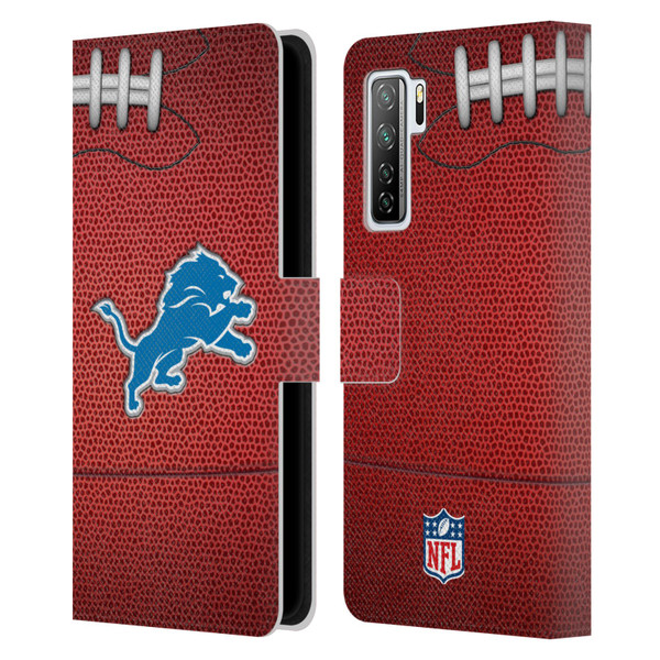 NFL Detroit Lions Graphics Football Leather Book Wallet Case Cover For Huawei Nova 7 SE/P40 Lite 5G
