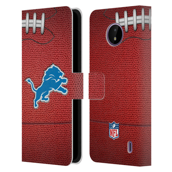 NFL Detroit Lions Graphics Football Leather Book Wallet Case Cover For Nokia C10 / C20