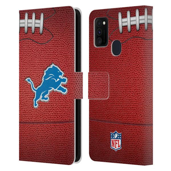 NFL Detroit Lions Graphics Football Leather Book Wallet Case Cover For Samsung Galaxy M30s (2019)/M21 (2020)