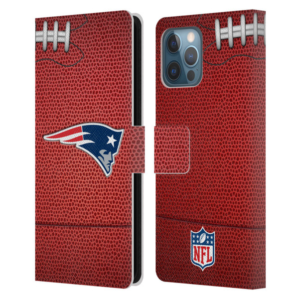 NFL New England Patriots Graphics Football Leather Book Wallet Case Cover For Apple iPhone 12 Pro Max