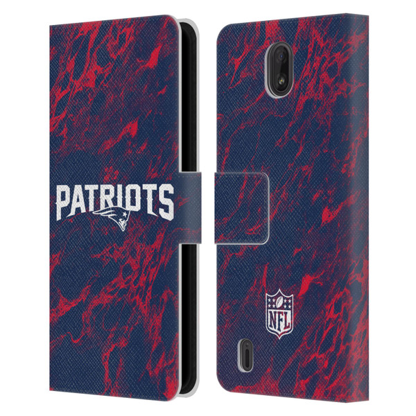 NFL New England Patriots Graphics Coloured Marble Leather Book Wallet Case Cover For Nokia C01 Plus/C1 2nd Edition