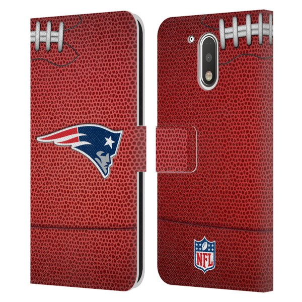 NFL New England Patriots Graphics Football Leather Book Wallet Case Cover For Motorola Moto G41