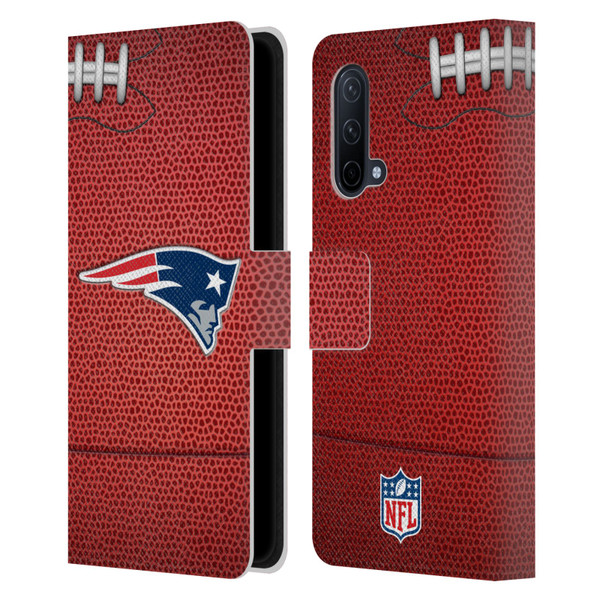 NFL New England Patriots Graphics Football Leather Book Wallet Case Cover For OnePlus Nord CE 5G