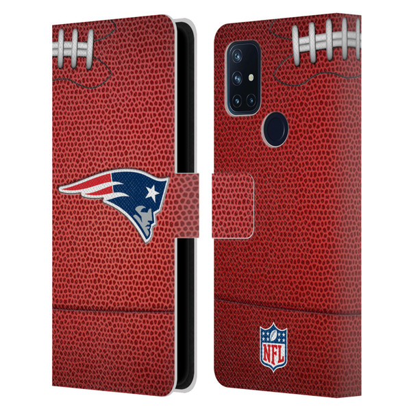 NFL New England Patriots Graphics Football Leather Book Wallet Case Cover For OnePlus Nord N10 5G