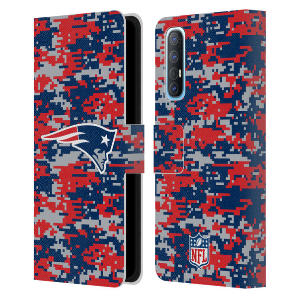 NFL New England Patriots Graphics Digital Camouflage Leather Book Wallet Case Cover For OPPO Find X2 Neo 5G