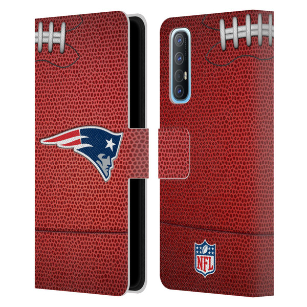 NFL New England Patriots Graphics Football Leather Book Wallet Case Cover For OPPO Find X2 Neo 5G