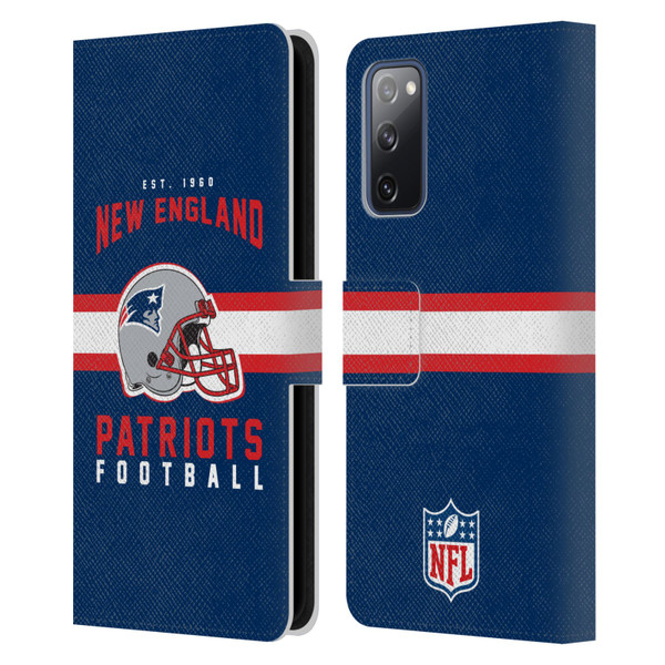 NFL New England Patriots Graphics Helmet Typography Leather Book Wallet Case Cover For Samsung Galaxy S20 FE / 5G