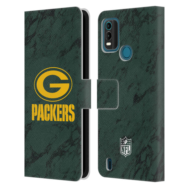 NFL Green Bay Packers Graphics Coloured Marble Leather Book Wallet Case Cover For Nokia G11 Plus