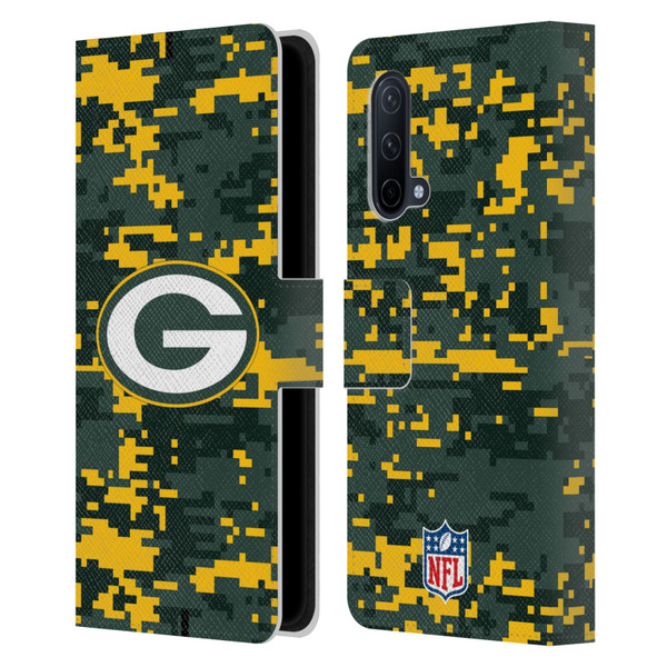 NFL Green Bay Packers Graphics Digital Camouflage Leather Book Wallet Case Cover For OnePlus Nord CE 5G