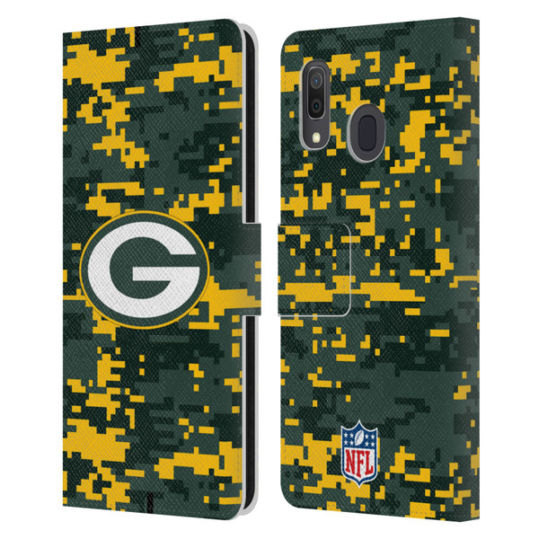 NFL Green Bay Packers Graphics Digital Camouflage Leather Book Wallet Case Cover For Samsung Galaxy A33 5G (2022)