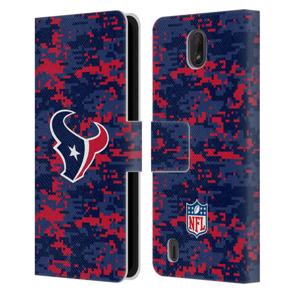 NFL Houston Texans Graphics Digital Camouflage Leather Book Wallet Case Cover For Nokia C01 Plus/C1 2nd Edition