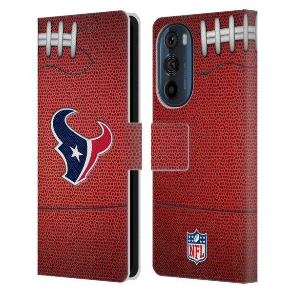 NFL Houston Texans Graphics Football Leather Book Wallet Case Cover For Motorola Edge 30