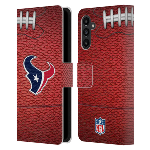 NFL Houston Texans Graphics Football Leather Book Wallet Case Cover For Samsung Galaxy A13 5G (2021)