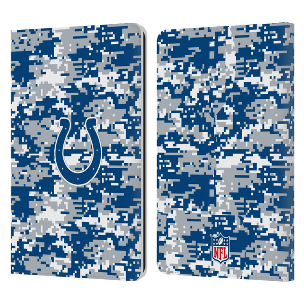 NFL Indianapolis Colts Graphics Digital Camouflage Leather Book Wallet Case Cover For Amazon Kindle Paperwhite 1 / 2 / 3