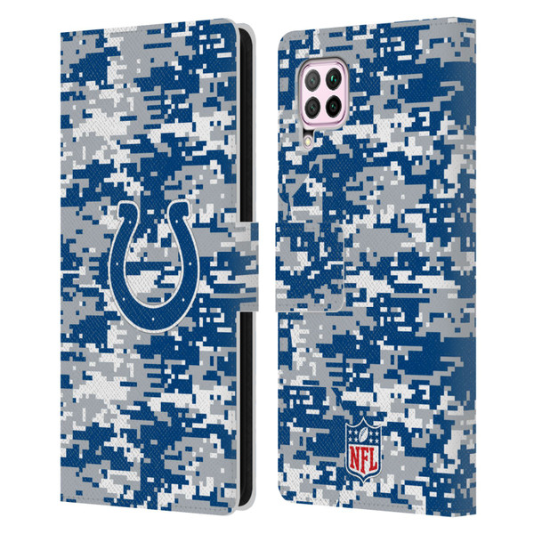 NFL Indianapolis Colts Graphics Digital Camouflage Leather Book Wallet Case Cover For Huawei Nova 6 SE / P40 Lite