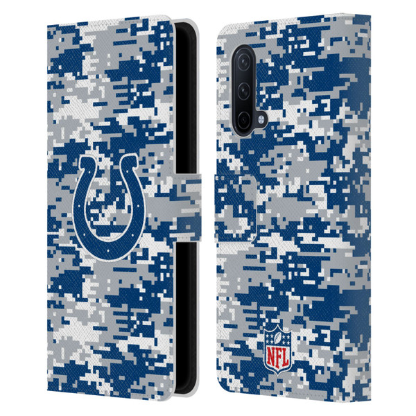 NFL Indianapolis Colts Graphics Digital Camouflage Leather Book Wallet Case Cover For OnePlus Nord CE 5G