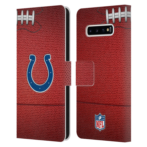 NFL Indianapolis Colts Graphics Football Leather Book Wallet Case Cover For Samsung Galaxy S10+ / S10 Plus