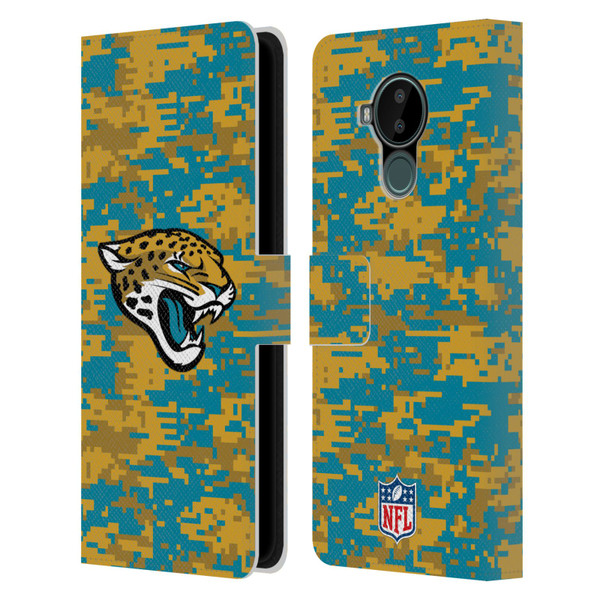 NFL Jacksonville Jaguars Graphics Digital Camouflage Leather Book Wallet Case Cover For Nokia C30