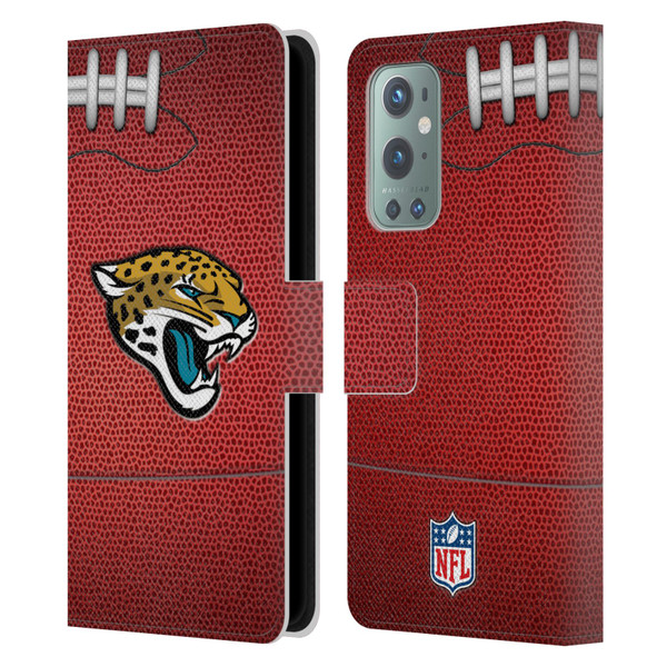 NFL Jacksonville Jaguars Graphics Football Leather Book Wallet Case Cover For OnePlus 9