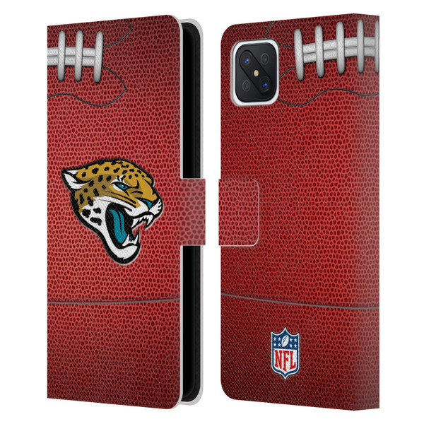 NFL Jacksonville Jaguars Graphics Football Leather Book Wallet Case Cover For OPPO Reno4 Z 5G