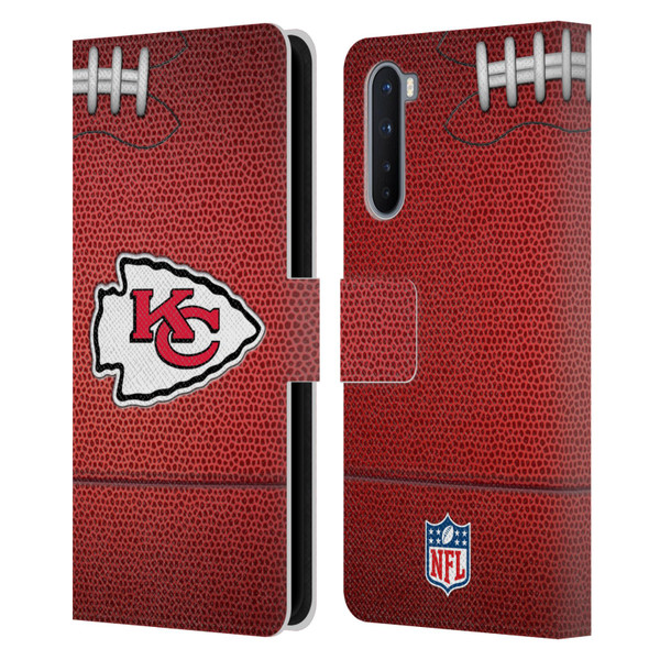 NFL Kansas City Chiefs Graphics Football Leather Book Wallet Case Cover For OnePlus Nord 5G