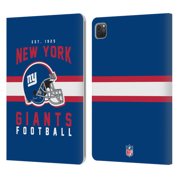 NFL New York Giants Graphics Helmet Typography Leather Book Wallet Case Cover For Apple iPad Pro 11 2020 / 2021 / 2022