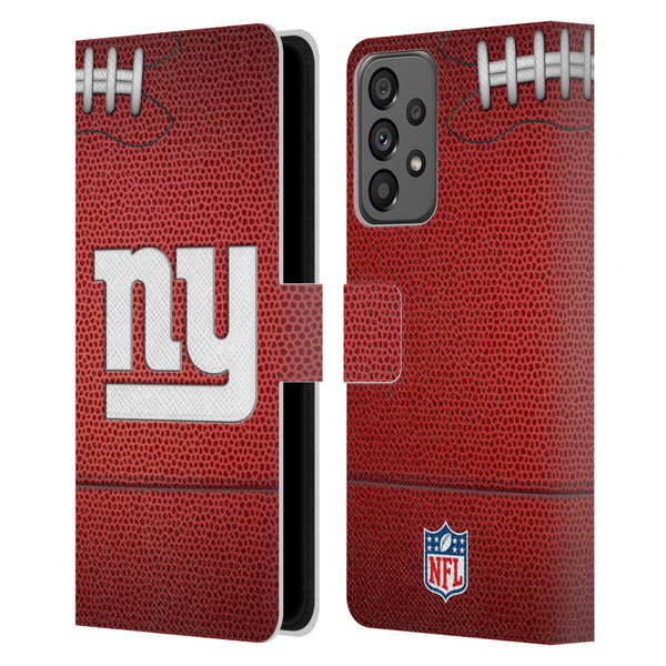NFL New York Giants Graphics Football Leather Book Wallet Case Cover For Samsung Galaxy A73 5G (2022)