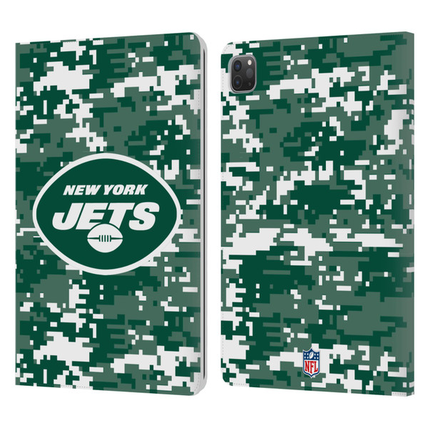 NFL New York Jets Graphics Digital Camouflage Leather Book Wallet Case Cover For Apple iPad Pro 11 2020 / 2021 / 2022
