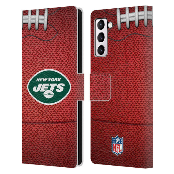 NFL New York Jets Graphics Football Leather Book Wallet Case Cover For Samsung Galaxy S21+ 5G