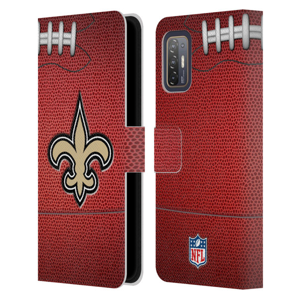 NFL New Orleans Saints Graphics Football Leather Book Wallet Case Cover For HTC Desire 21 Pro 5G