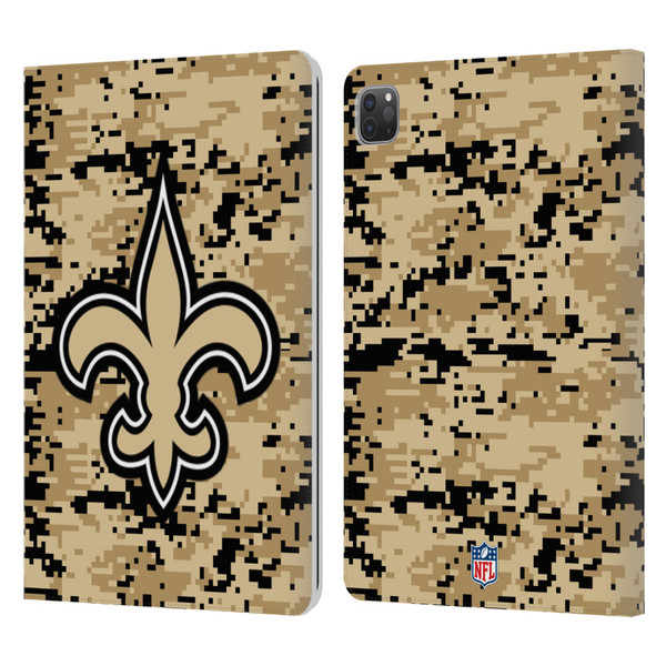 NFL New Orleans Saints Graphics Digital Camouflage Leather Book Wallet Case Cover For Apple iPad Pro 11 2020 / 2021 / 2022