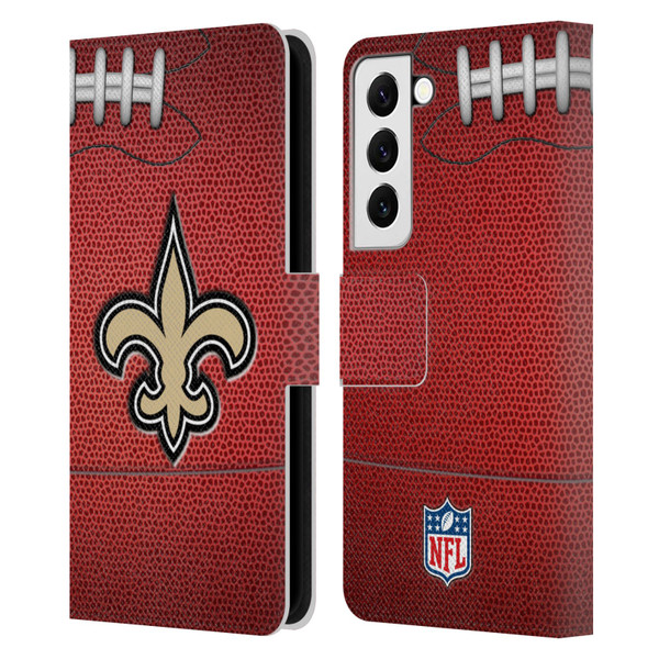 NFL New Orleans Saints Graphics Football Leather Book Wallet Case Cover For Samsung Galaxy S22 5G