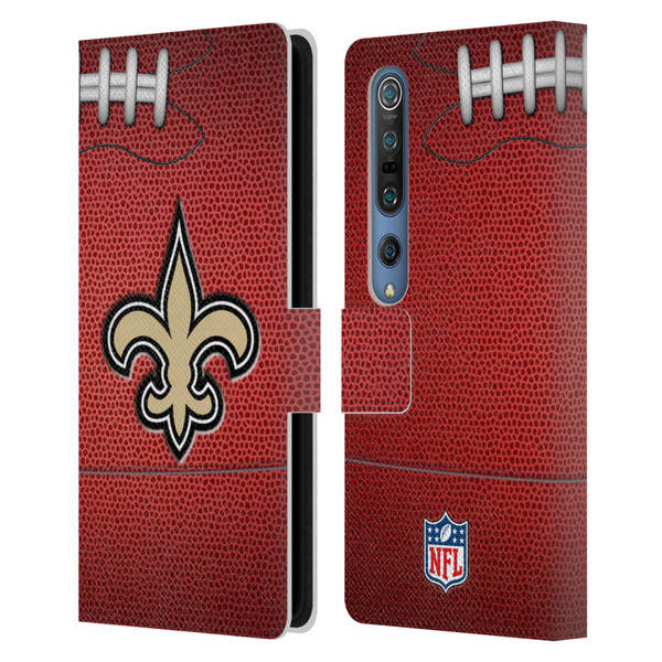 NFL New Orleans Saints Graphics Football Leather Book Wallet Case Cover For Xiaomi Mi 10 5G / Mi 10 Pro 5G