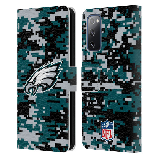 NFL Philadelphia Eagles Graphics Digital Camouflage Leather Book Wallet Case Cover For Samsung Galaxy S20 FE / 5G