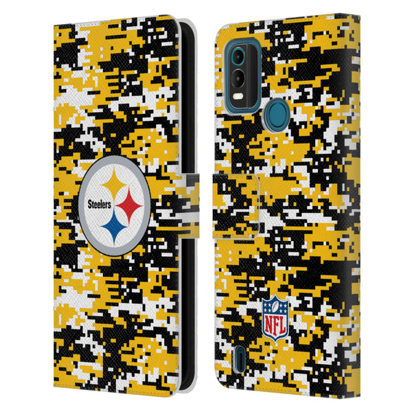 NFL Pittsburgh Steelers Graphics Digital Camouflage Leather Book Wallet Case Cover For Nokia G11 Plus