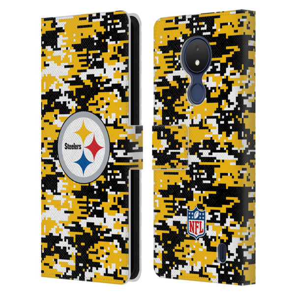 NFL Pittsburgh Steelers Graphics Digital Camouflage Leather Book Wallet Case Cover For Nokia C21