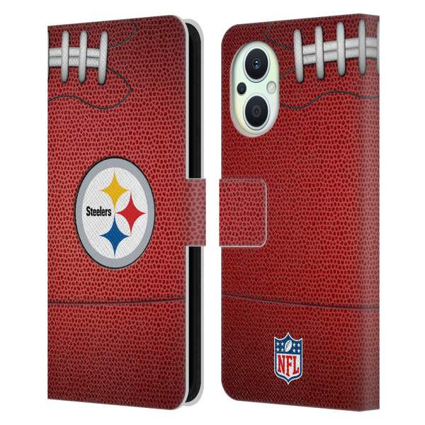 NFL Pittsburgh Steelers Graphics Football Leather Book Wallet Case Cover For OPPO Reno8 Lite