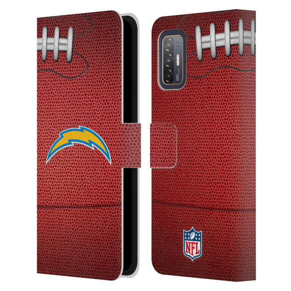 NFL Los Angeles Chargers Graphics Football Leather Book Wallet Case Cover For HTC Desire 21 Pro 5G