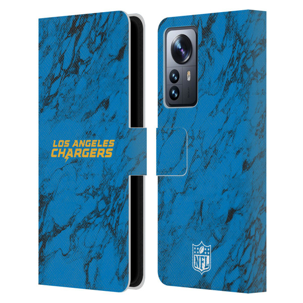 NFL Los Angeles Chargers Graphics Coloured Marble Leather Book Wallet Case Cover For Xiaomi 12 Pro