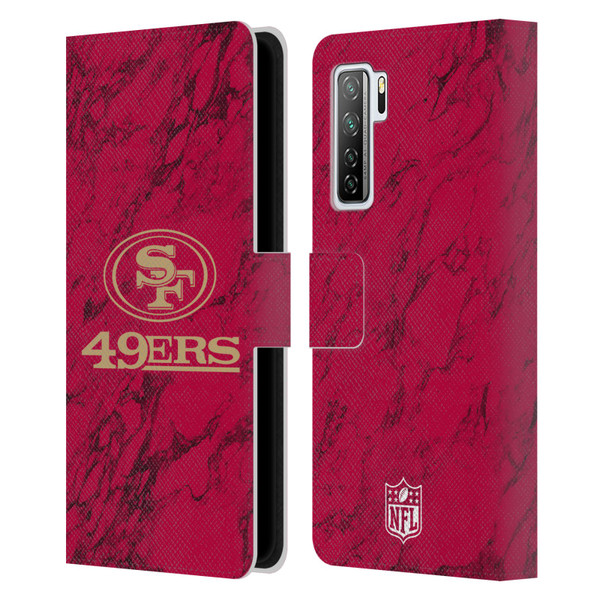 NFL San Francisco 49ers Graphics Coloured Marble Leather Book Wallet Case Cover For Huawei Nova 7 SE/P40 Lite 5G