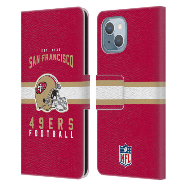 NFL San Francisco 49ers Graphics Helmet Typography Leather Book Wallet Case Cover For Apple iPhone 14 NFL San Francisco 49ers Graphics Helmet Typography Leather Book Wallet Case Cover For Apple iPhone 14