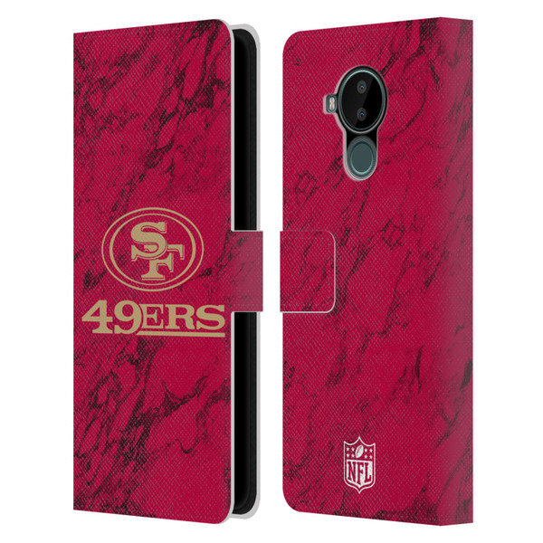 NFL San Francisco 49ers Graphics Coloured Marble Leather Book Wallet Case Cover For Nokia C30