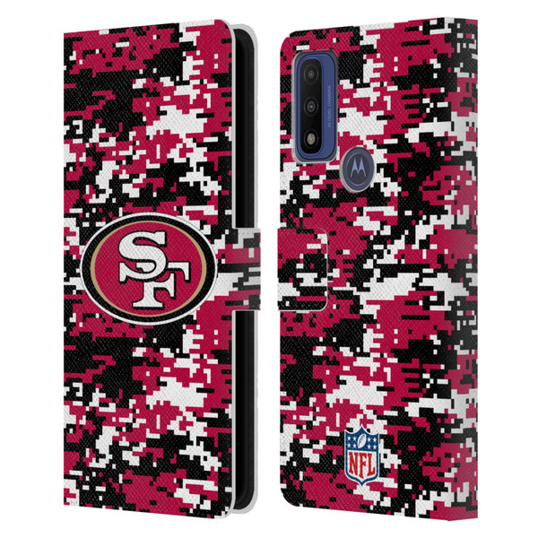 NFL San Francisco 49ers Graphics Digital Camouflage Leather Book Wallet Case Cover For Motorola G Pure