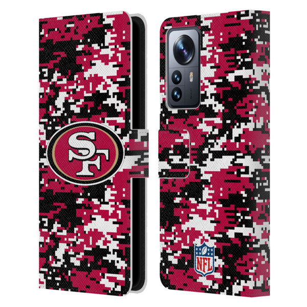 NFL San Francisco 49ers Graphics Digital Camouflage Leather Book Wallet Case Cover For Xiaomi 12 Pro