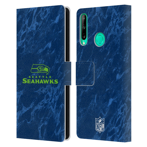 NFL Seattle Seahawks Graphics Coloured Marble Leather Book Wallet Case Cover For Huawei P40 lite E