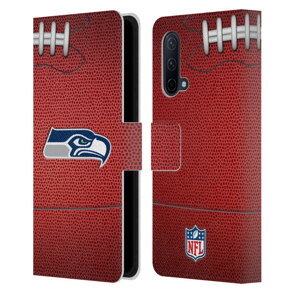 NFL Seattle Seahawks Graphics Football Leather Book Wallet Case Cover For OnePlus Nord CE 5G