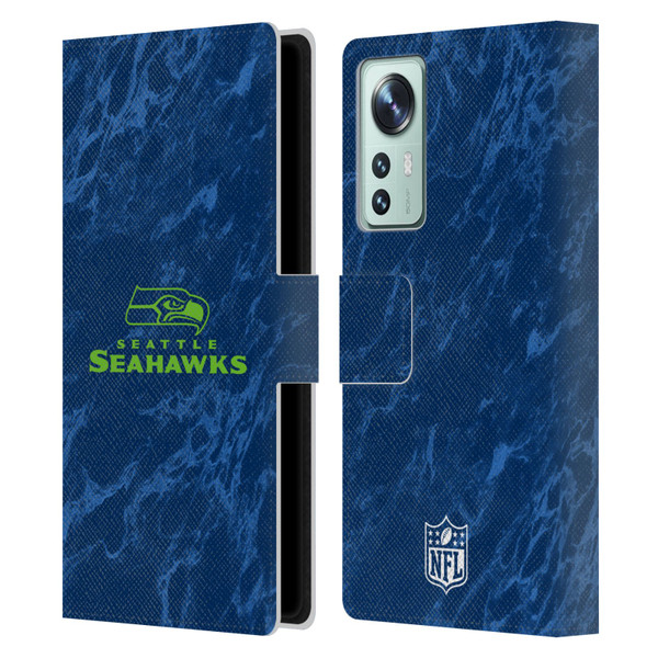 NFL Seattle Seahawks Graphics Coloured Marble Leather Book Wallet Case Cover For Xiaomi 12